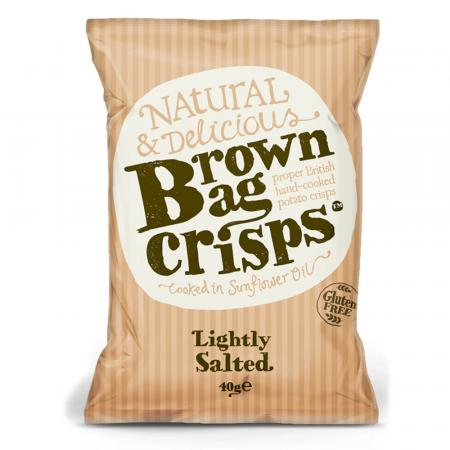 Brown Bag Crisps Lightly Salted 