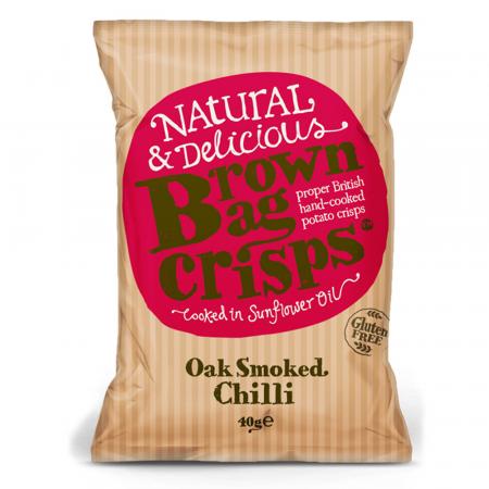 Brown Bag Crisps Oak Smoked Chilli