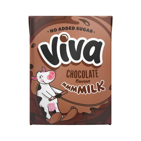 VIVA Chocolate Flavoured Milk (27 x 200ml) No Added Sugar