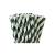 Paper Drinking Straws - Green Stripe