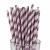 Extra Long Fishbowl Paper Straws - Purple Stripe (50)
