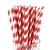 Paper Drinking Straws - Red Stripe (250)
