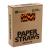 Paper Drinking Straws - Orange Stripe (250)