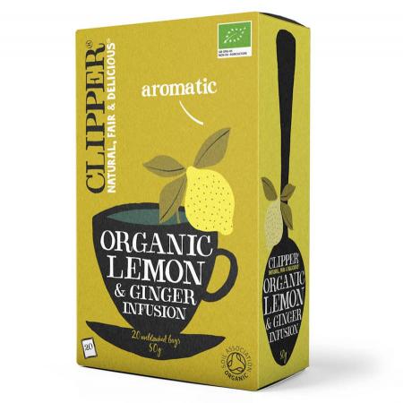 Clipper Organic Lemon And Ginger Envelope Tea (25)