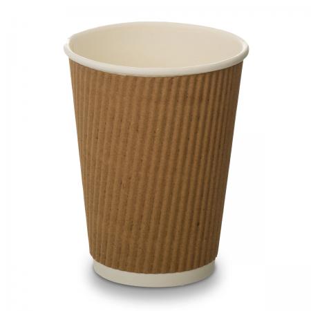 12oz Kraft Brown Ripple Cups (500)