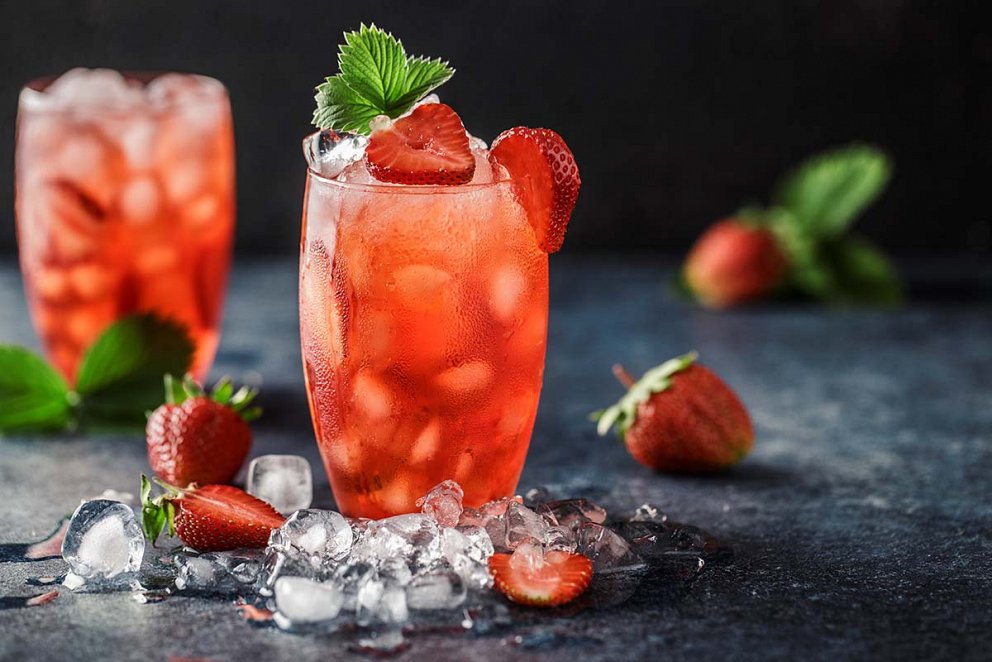 Strawberry Flavour Cocktail Syrups from Monin and Sweetbird